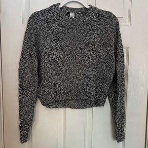 H&M Black and White Crew Neck Sweater